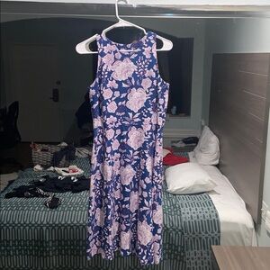 Banana Republic Blue and Purple Floral Dress